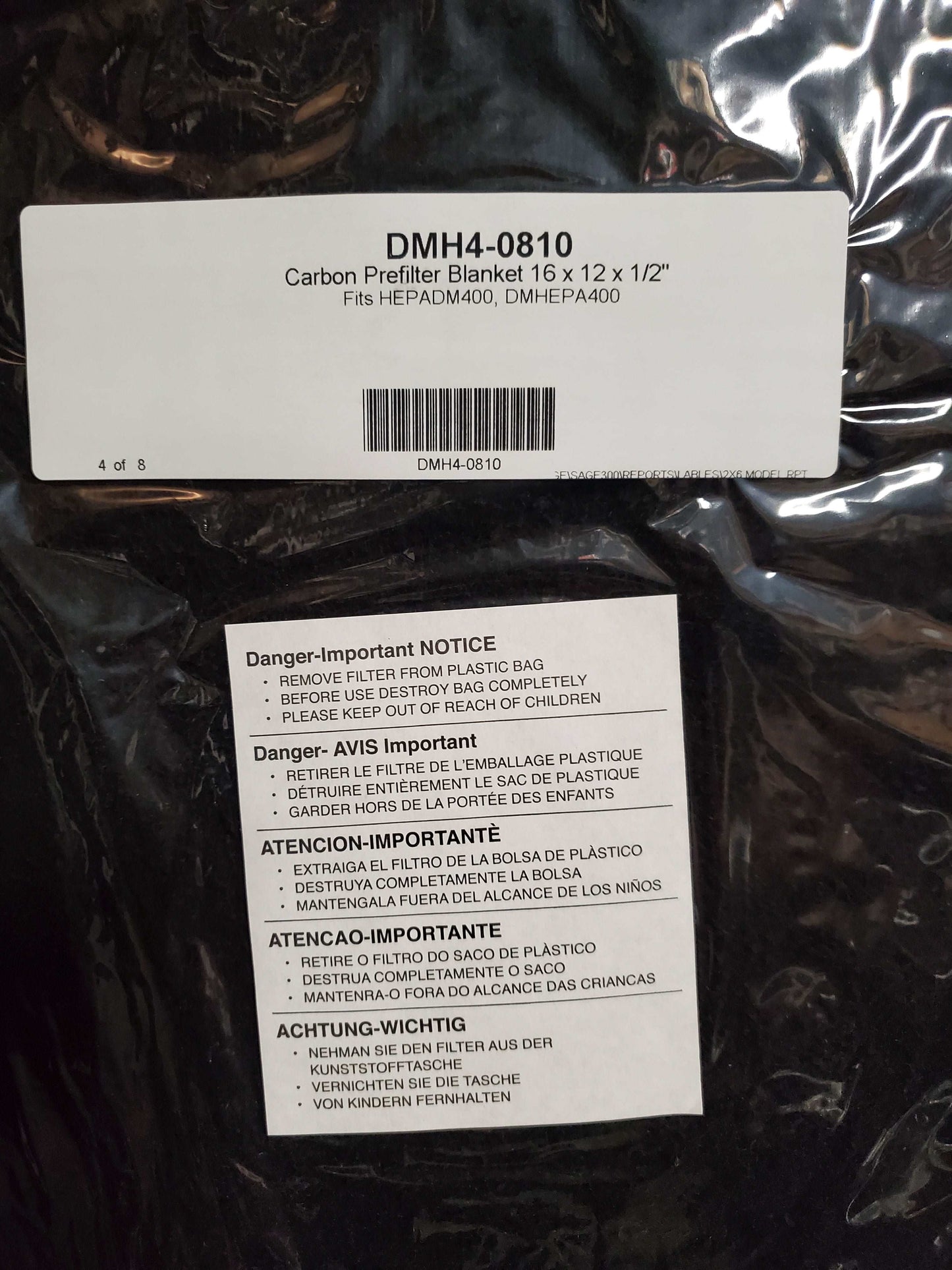 AMP-DMH4-0810 Carbon VOC Blanket