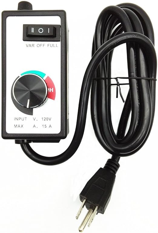 Fan Speed Controller,Motor Rheostat (Brush-Type Only) Fan Speed Controller for Duct and Inline Fans, 6" Inline, Exhaust and Ceiling Fans