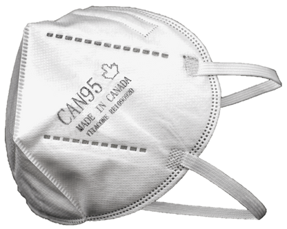 Canadian Made Premium Respirator - CAN95 - Health Canada Approved - Particulate Healthcare Respirator - 3M 1860, N95 Alternative - HEADBAND - (Box of 30 Masks) VITACORE
