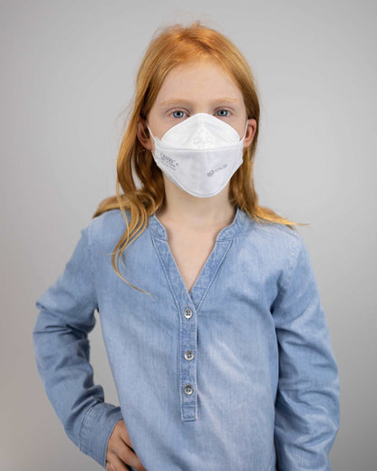 Canadian Made Premium Children's Respirator - WHITE - VITACORE - CAN99e - EARLOOP - (Box of 10 Masks Available) - N95 and KN95 Alternative - NOW IN STOCK