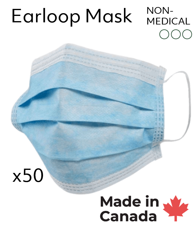 Canadian Made Premium Masks - Non-Surgical (50/Box)