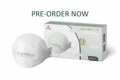 Canadian Made Premium Children's Respirator - WHITE - VITACORE - CAN99e - EARLOOP - (Box of 10 Masks Available) - N95 and KN95 Alternative - NOW IN STOCK