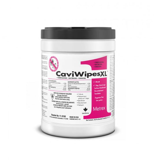 CaviWipes1 XL - 9"x12" - 65 Wipes Per Canister - CASE OF 12 CANISTERS