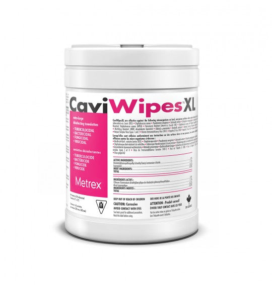 CaviWipes XL - 9"x12" - 65 Wipes Per Canister - CASE OF 12 CANISTERS